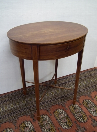 George III Oval Mahogany Occasional Table