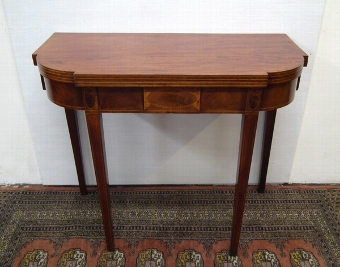 George III Mahogany Fold Over Tea Table