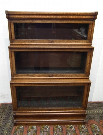Antique Oak Waterfall Front Sectional/Stacker Bookcase