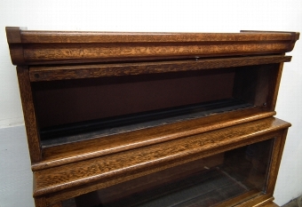 Antique Oak Waterfall Front Sectional/Stacker Bookcase
