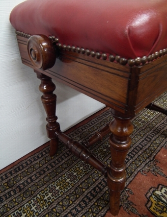 Antique Victorian Rosewood Adjustable Piano Stool