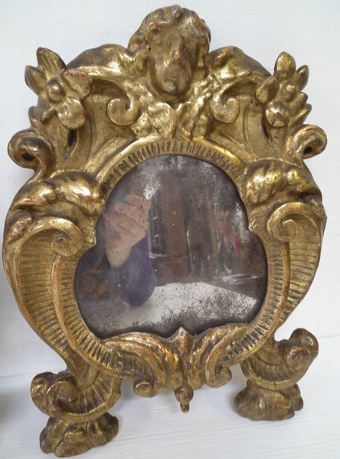 Antique Pair of North Italian Giltwood Wall Mirrors