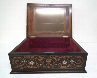 Antique Italian Inlaid Jewellery Box