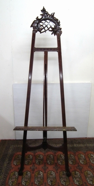 Antique Carved Mahogany Easel