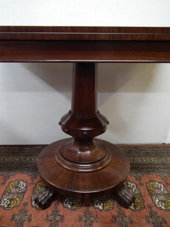 Antique Early Victorian Rosewood Foldover Tea Table