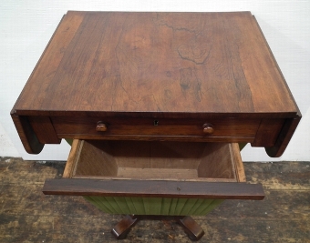 Antique Late William IV/Early Victorian Rosewood Work Table
