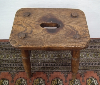 Antique Large Ash Stool