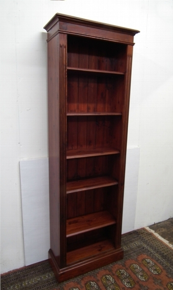 Pine Narrow Open Bookcase