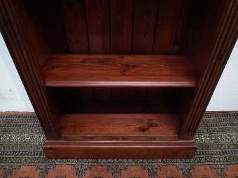 Antique Pine Narrow Open Bookcase