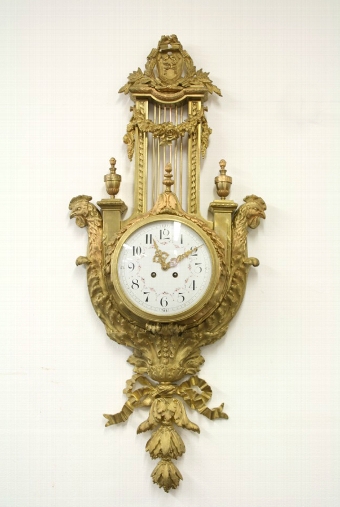 French Cast Brass Wall Clock