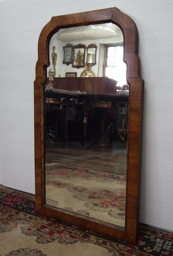 George I Style Walnut Mirror