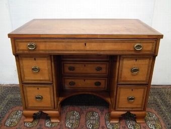 Satinwood and Inlaid Kneehole Child's Desk