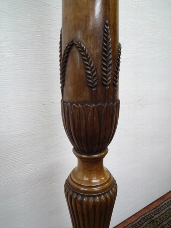Antique Adams Style Mahogany Floor Standing Lamp