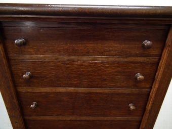 Antique Scottish Oak Wellington Chest