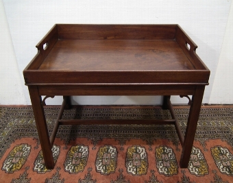 Late Georgian Mahogany Butlers Tray and Stand