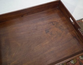Antique Late Georgian Mahogany Butlers Tray and Stand