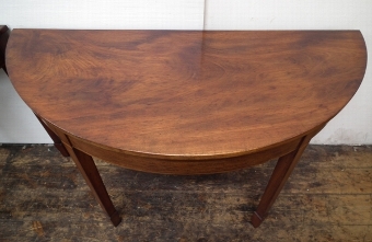 Antique Pair of George III D End Hall/Side Tables