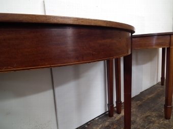 Antique Pair of George III D End Hall/Side Tables