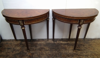 Pair of 20th Century Louis XV Style Card Tables