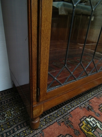 Antique Mahogany and Leaded Glass Sectional Bookcase