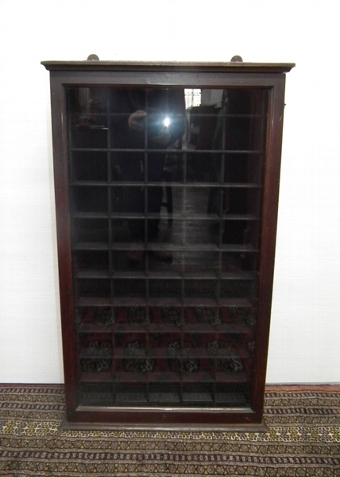 Antique Wall Mounted Mahogany Glazed Cabinet