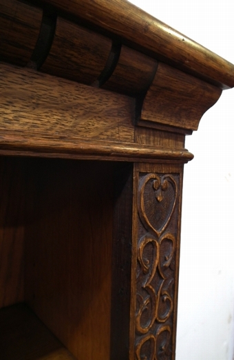 Antique Oak Open Bookcase