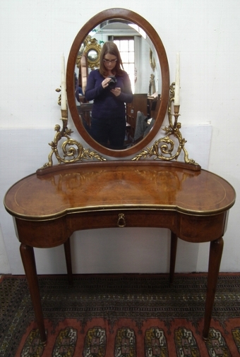 French Louis XV Style Kidney Shaped Dressing Table