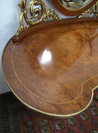 Antique French Louis XV Style Kidney Shaped Dressing Table