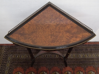Antique Victorian Amboyna Corner Occasional Table