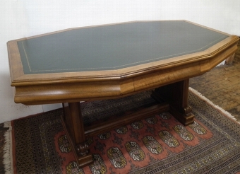 Art Deco Walnut Library Table