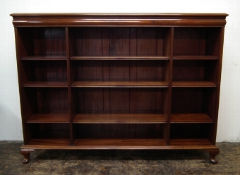 Late Victorian Mahogany Open Bookcase
