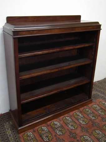 Edwardian Mahogany Open Bookcase