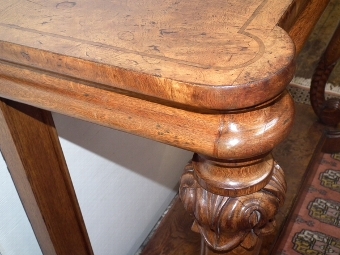 Antique William IV Burr Elm Lobby Table