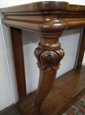Antique William IV Burr Elm Lobby Table