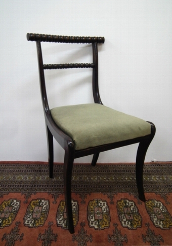 Antique Set of 6 Regency Faux Rosewood Chairs