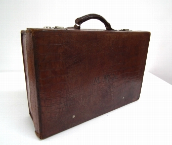 Small Crocodile Skin Suitcase