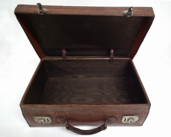 Antique Small Crocodile Skin Suitcase