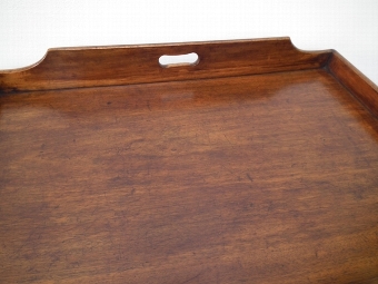 Antique George III Mahogany Butlers Tray on Stand