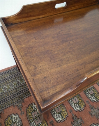Antique George III Mahogany Butlers Tray on Stand