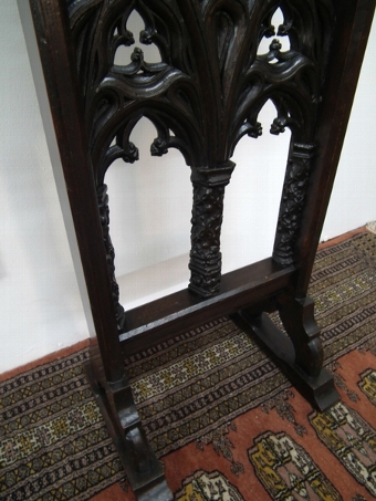 Antique Gothic Style Carved Oak Lectern