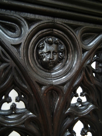 Antique Gothic Style Carved Oak Lectern