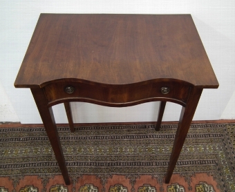 Antique Mahogany Serpentine Side Table