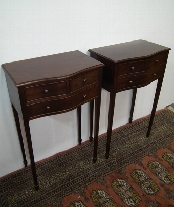 Pair of Mahogany Bow Fronted Bedside Cabinets