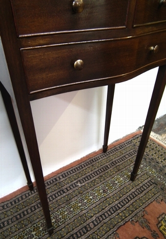 Antique Pair of Mahogany Bow Fronted Bedside Cabinets