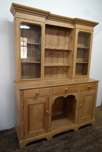 Victorian Stripped Pine Kitchen Dresser