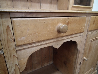 Antique Victorian Stripped Pine Kitchen Dresser