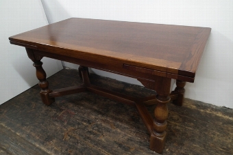 Oak Pull Out Dining Table and Set of 6 Chairs