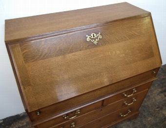 Antique Early George III Oak Bureau