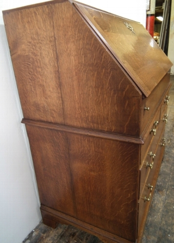 Antique Early George III Oak Bureau