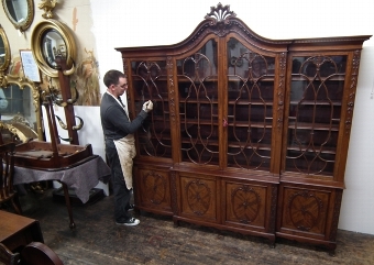Whytock & Reid Mahogany 4 Door Bookcase